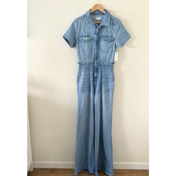 NWT Anthropologie Good American Fit for Success Denim Jumpsuit Size M - Picture 3 of 13